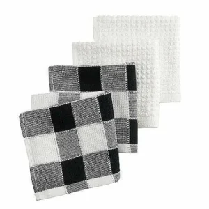 Food Network™ Kitchen Linens*Food Network Black & White Buffalo Check Dishcloth 4-Pk.