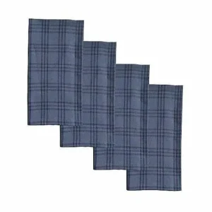 Food Network™ Table Linens*Food Network Blue Check Woven Dinner Napkin 4-Pk.