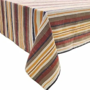 Food Network™ Table Linens*Food Network Easy-Care Striped Linen Tablecloth