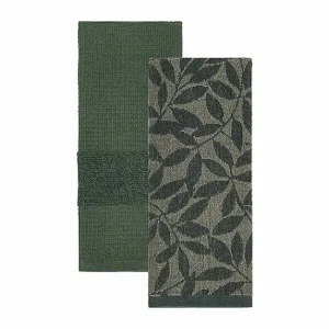 Food Network™ Kitchen Linens*Food Network Jacquard Leaves Kitchen Towel 2-Pk.