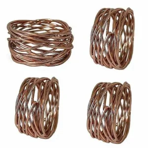 Food Network™ Table Linens*Food Network Metallic Twist Napkin Rings 4-Pk.