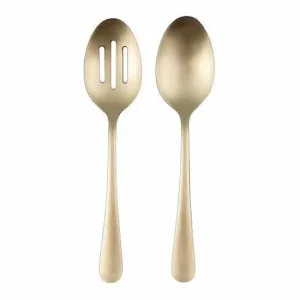 Food Network™ Flatware*Food Network 2-Pc. Classic Champagne Serving Spoon & Slotted Spoon Set