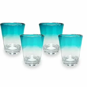 Food Network™ Drinkware & Glassware*Food Network 4-Pc. Turquoise Ombre Acrylic Double Old-Fashioned Glass Set