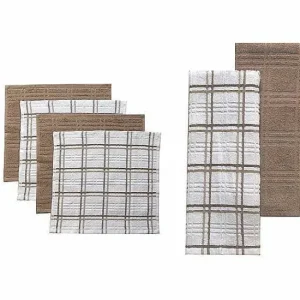 Food Network™ Kitchen Linens*Food Network Plaid Kitchen Towel & Dishcloth Multi-Pack