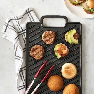 Food Network™ Cookware & Bakeware*Food Network Pre-Seasoned Cast-Iron Reversible Grill