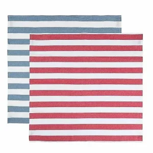 Food Network™ Kitchen Linens*Food Network Red & Blue Stripe Flour Sack Kitchen Towel 2-Pk.