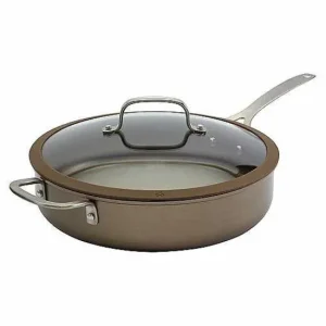 Food Network™ Cookware & Bakeware*Food Network Textured Titanium 12-In. Nonstick Covered Deep Skillet